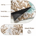 thumbnail image 6 of Green Coastal Seashells Large Round Rug 8 FT, Non Slip Living Room Area Carpet, Nautical Brown Coral Starfish Washable Soft Circle Rug Non-Shedding Floor Carpet for Bedroom Office Dining Room, 6 of 9
