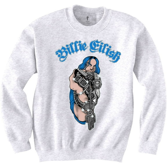 Men's Billie Eilish Bling Sweatshirt X-Small White