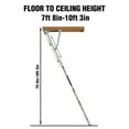 thumbnail image 3 of Aluminum Attic Ladder 350lb Capacity 22.5x54 In Opening, 3 of 23