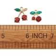 thumbnail image 3 of U8MO 40x Cherry Alloy Glass Rhinestone Pendants Mini Cute Metal Dangle Charms 14~20mm, 3 of 9