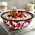 thumbnail image 3 of Enamel Bowls Set of 3,Enamel Serving Bowls, Enameled Steel Mixing Bowls for Cooking Prepping, Salad Bowl, Fruit Bowl for Kitchen, Dishwasher Safe, 3 of 10