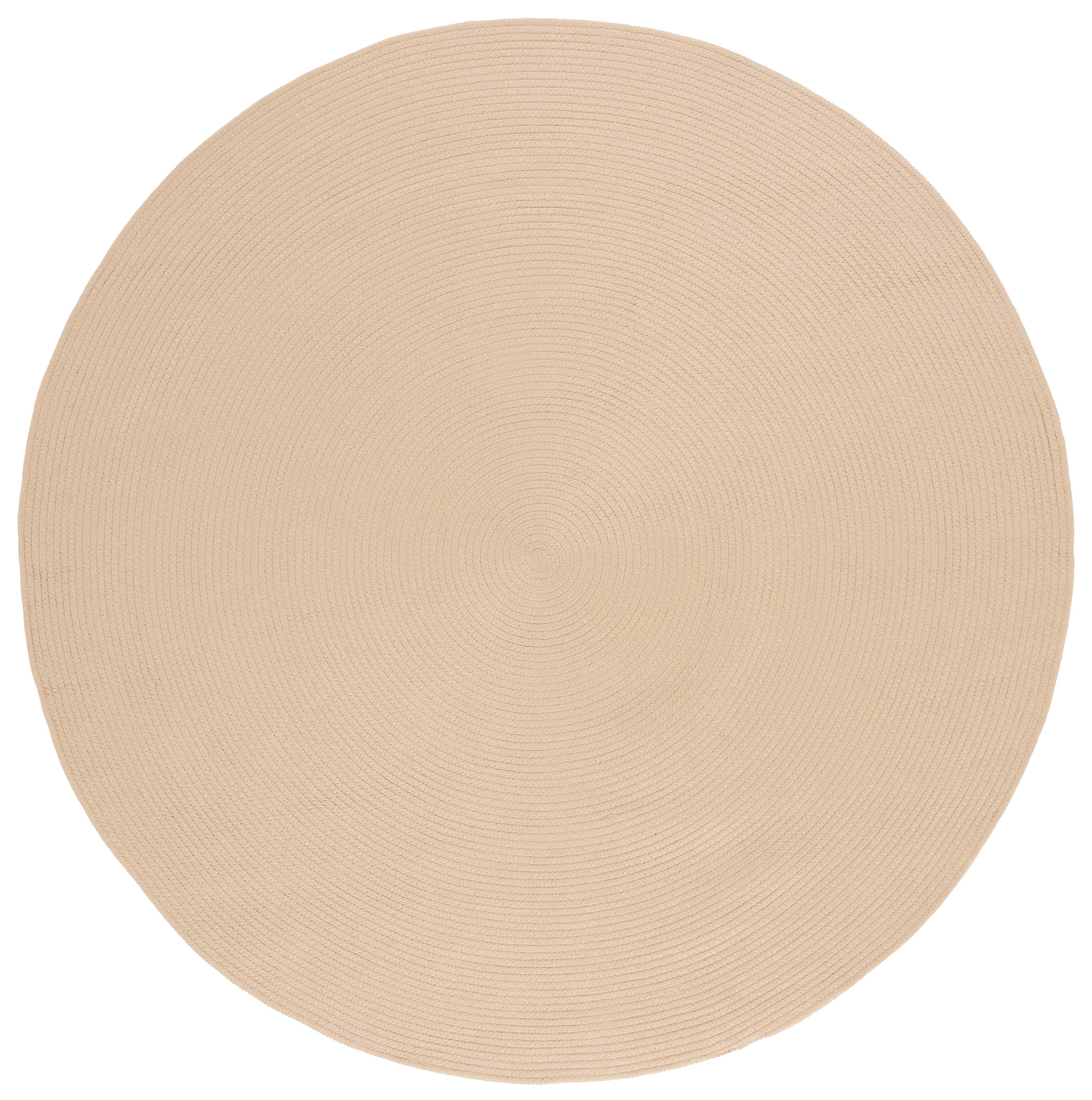 SAFAVIEH Braided Kader Solid Reversible Area Rug, Beige, 6' x 6' Round
