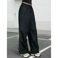 thumbnail image 4 of FEOYA Women Cargo Pants Baggy Ladies Parachute Y2k Pants Elastic Waist Harajuku Jogger Hiking Loose Streetwear Casual Outdoor Trouser S, 4 of 7