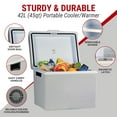 thumbnail image 3 of Koolatron 12V Electric Cooler/Warmer 42L (45 qt), Two-Way Design, Gray, 3 of 6