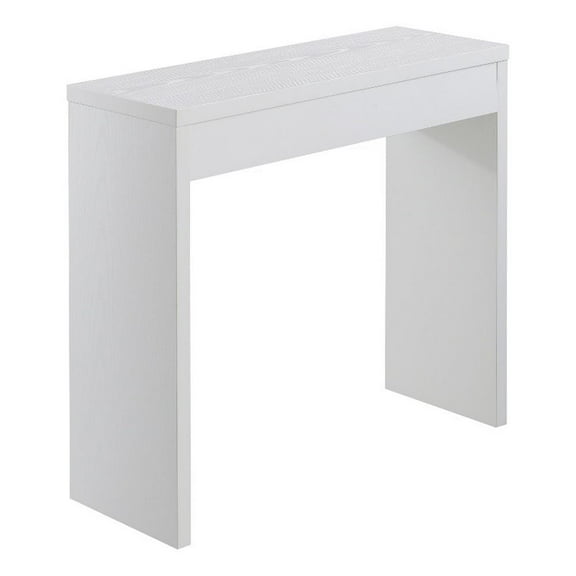 Pemberly Row Modern / Contemporary Wood Entryway Hall Table in White