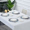 thumbnail image 5 of 15.4" Round Placemat Set of 6 Polyester Fabric Place Mats Non-Slip Dining Kitchen Table Mats for Kitchen Party Decor Large Flower in Full Bloom, 5 of 5