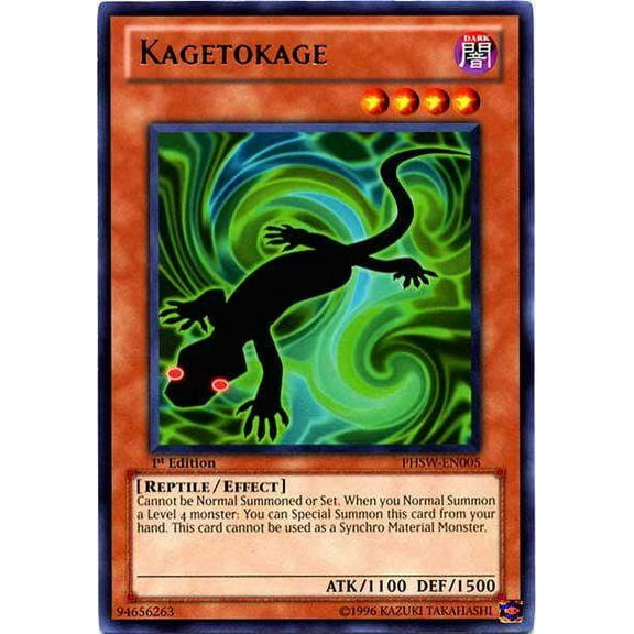 YuGiOh Photon Shockwave Rare Kagetokage PHSW-EN005