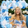 thumbnail image 3 of Blue Bachelorette Party Decoration, Last Toast On The Coast Bridal Shower Party Supplies with Blue White Silver Latex Balloon Arch Kit for Bridal Shower Wedding Party Supplies, 3 of 6