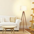 thumbnail image 2 of Brightech Emma Modern Home 60" Tall Standing LED Light Tripod Floor Lamp, Brown, 2 of 8