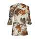 thumbnail image 4 of Fiudx Liquidación de Ahorros de Verano Camiseta Estampada a La Moda para Mujer, Blusa con Mangas 3/4, Camisetas Informales con Cuello En V, 4 of 5