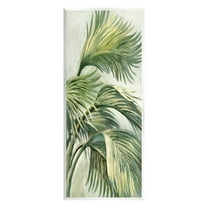 Stupell Industries Tropical Palm Fans Botanical & Floral Painting Unframed Art Print Wall Art, 7 x 17