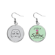 thumbnail image 1 of Pongo cara triste negro patron de Colgante decorativo temporada pendientes de primavera joyas Unbranded M, 1 of 3