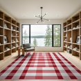 thumbnail image 2 of ODIKA 9'x12' Washable Area Rug Non-Slip, Chair-Friendly Plaid Grid Farmhouse Decorative Checked Checkered Striped Christma for Dining Room, Basement, Large Office, 2 of 7
