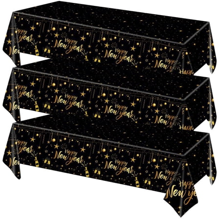 Raindrops  3 Pcs New Year Tablecloth Party Decorations Happy Birthday Wedding Work