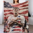 thumbnail image 4 of Christian Pulisic Manta de franela anti-pilling, suave, ligera, esponjosa y acogedora de lujo para hogar y cocina – Perfecta para niños y adultos, 101.6 cm × 127 cm, 4 of 6