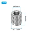 thumbnail image 2 of Uxcell 15 Pcs 316 Stainless Steel Thread Repair Insert Nut M8 x 1.25mm Male to M5 x 0.8mm Female 8mm Length, 2 of 7