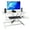 White, variant on Adjustable Height Standing Laptop Desk,Adjustable Sit to Stand Up Workstation with Keyboard Tray,Black