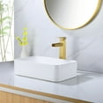 thumbnail image 2 of Rbrohant Single Handle Single Hole Bathroom Vessel Waterfall Faucet With Deckplate Included, 2 of 5