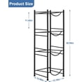 thumbnail image 3 of Estante de Almacenamiento con Soporte para Refrigerador de Agua de 4 Niveles para Dispensador de 5 Galones Que Ahorra Espacio, Negro, 3 of 8