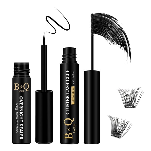Pegamento para pestañas en racimo 5 ML B&Q LASH Bond Pegamento para pestañas transparente de larga duración para extensión de pestañas DIY Pegamento para pestañas en racimo Pegamento para rímel para r
