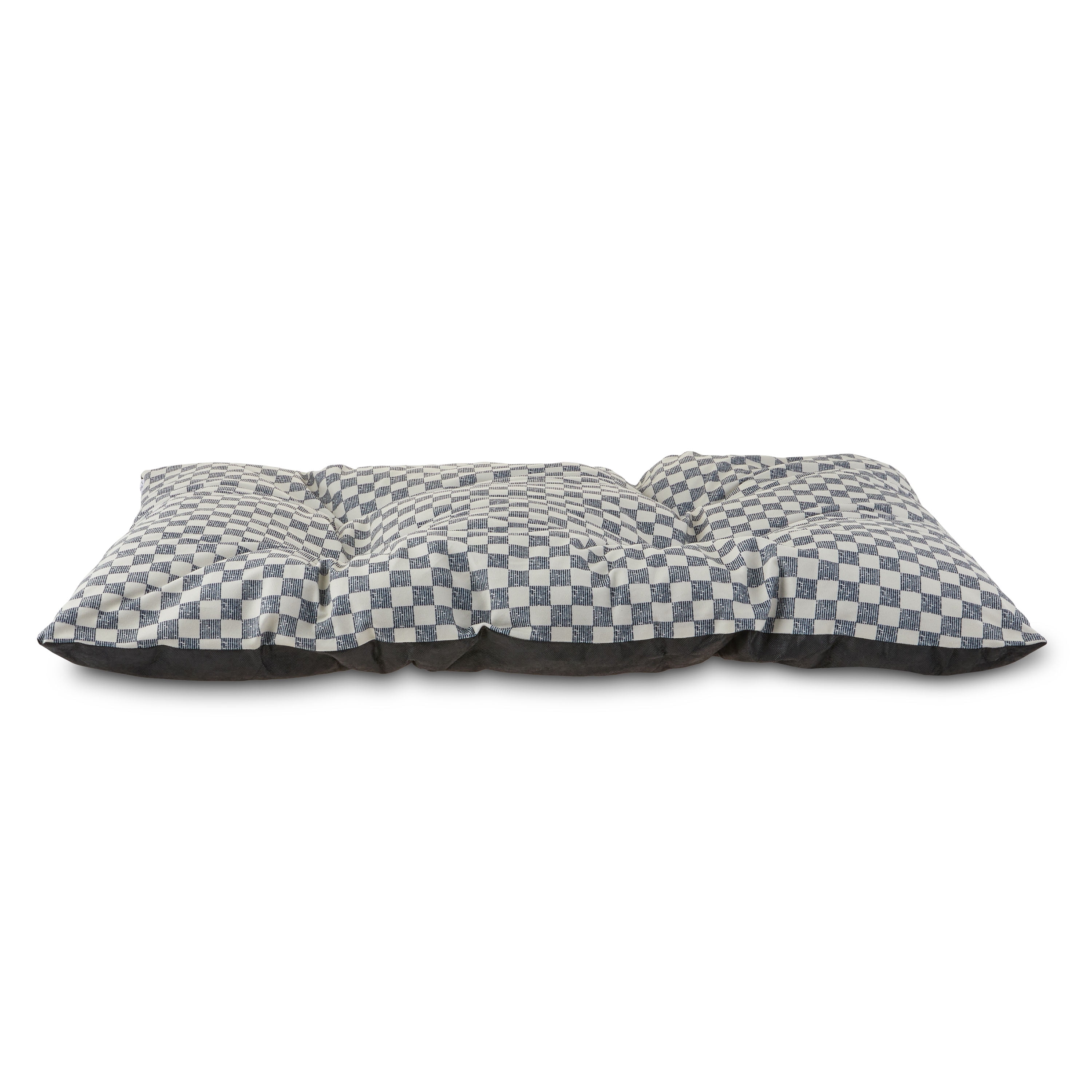 (4 pack) Vibrant Life Bed for Dogs, Tufted Pillow, Machine Washable, Black and White Checkered, 35" x 27"