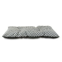 Vibrant Life Tufted Pillow Pet Bed, Black and White Check, 1 Count