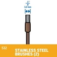 thumbnail image 3 of Dremel 532-02 1/8 In. Stainless Steel Brushes (2 Pack), 3 of 3