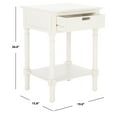 thumbnail image 5 of SAFAVIEH Landers Solid Glam 1 Drawer Accent Table, Distressed White, 5 of 7