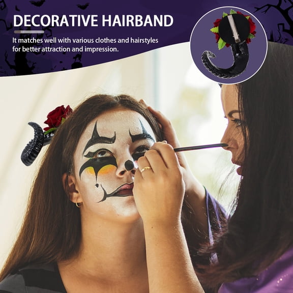 Realistic Horns Headband Gothic 1 Pair