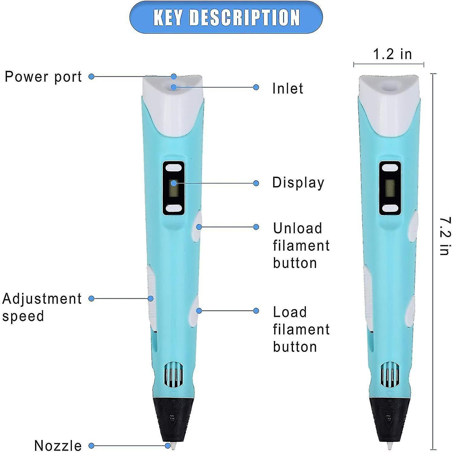 Intelligent 3d Pen With Led Display, 3d Printing Pen With Intelligent 3d Pen With Led Display, 3d Printing Pen With