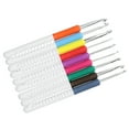 thumbnail image 3 of AMONIDA 9 Pcs Aiguilles Émoussées Taille Standard Fil Tricoté Plus Crochets Ensemble Poignée Ergonomique Coloré Choix Multiples Crochets Aiguilles pour Mains Arthritiques, 3 of 8