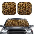 thumbnail image 2 of Vsdgher Golden Leopard Glitter Print Car Windshield Sun Shade, Reflective Sunshade Window Sunshade Sun Visor Protector Fit for Cars,Trucks,SUVs-Medium, 2 of 6