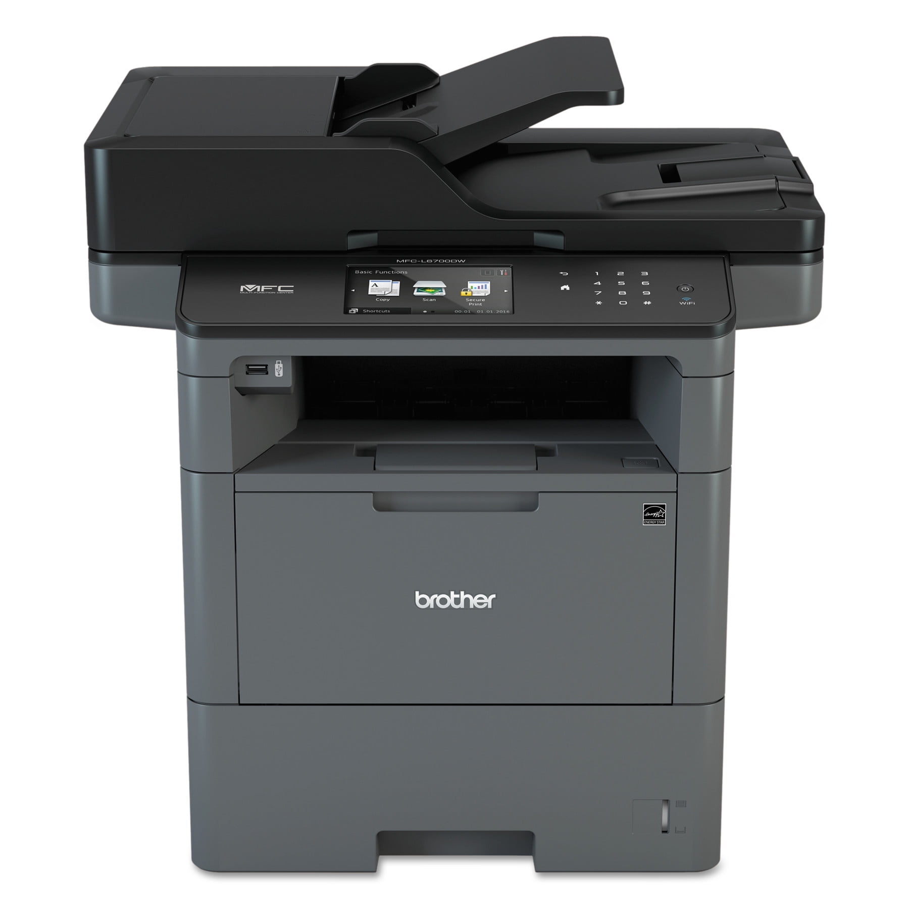 Brother MFC-L6700DW Wireless Monochrome All-in-One Laser Printer, Copy Fax Print Scan by Brother
