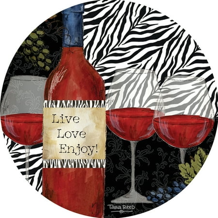 Coaster Zebra - Thirstystone Occasions Drink Coasters, Zebra Wine