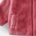 thumbnail image 4 of Fleece Lined Wool Outfit for Children Boy Girl Fall Winter Thick Warm Thick Fuzzy Basic Coats Child 2025 Fashion, 4 of 5