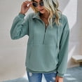 thumbnail image 4 of Sudadera con capucha de manga larga con bolsillo y cremallera para mujer, 4 of 8