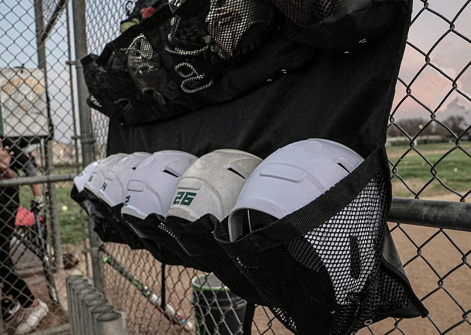 Powernet On Deck Team Bundle, Dugout Organizer for Baseball & Softball, Team Equipment Organizer, Hanging Baseball Glove & Helmet Holder, Fence Bat Rack, Dry Erase Magnetic Lineup Board