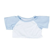 Plush Gear White Tee with Light Blue Sleeves for 14-18 inch Soft Toys