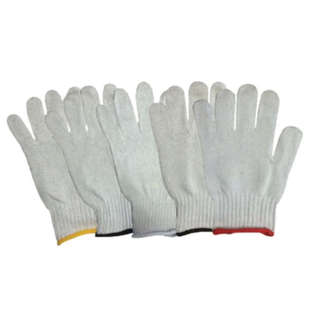 Par Guantes Japones Alyger Color Gris 60 Gramos Uso General Algodon y Poliester Puño Ribeteado