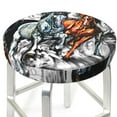thumbnail image 3 of Balery Four Running Horses Velvet Round Bar Chair Cushion Cover Adjustable, Protects From Scratches And Stains, Soft & Washable Ideal For Wooden And Metal Stools - 12 Inch, 3 of 7