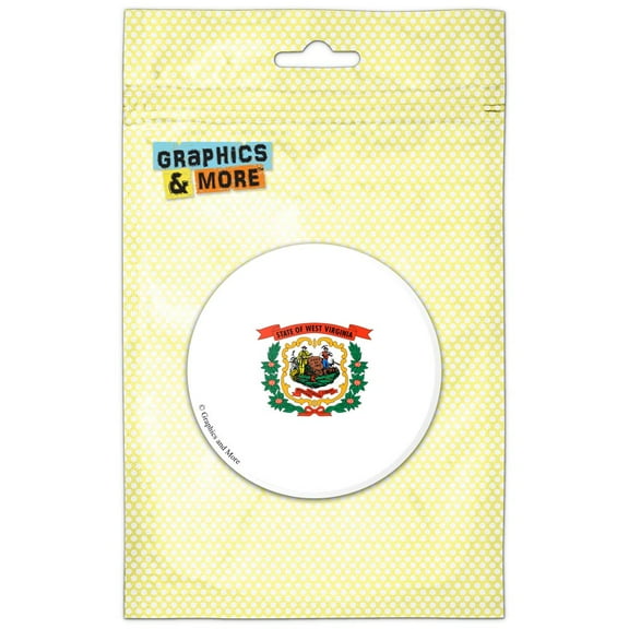 West Virginia State Flag Pinback Button Pin Badge