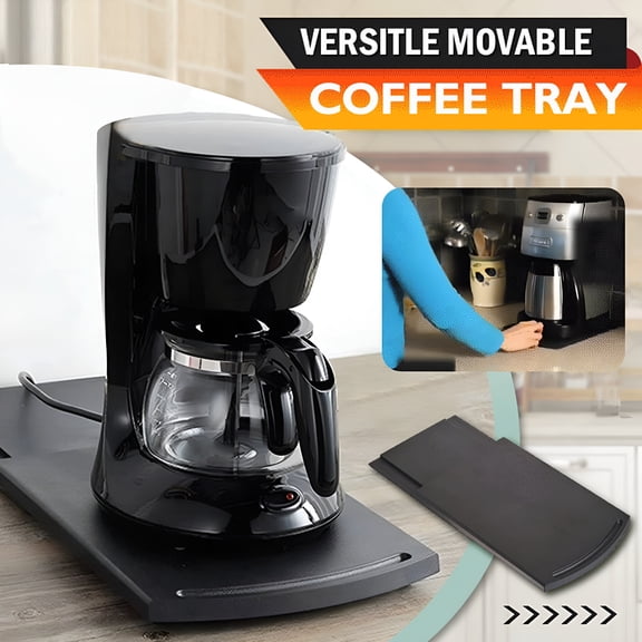 ACDANC Coffee Maker Trays,Kitchen Sliding Coffee Tray Mat,Under Cabinet Appliance Coffee Maker Toaster Countertop Storage Moving Slider