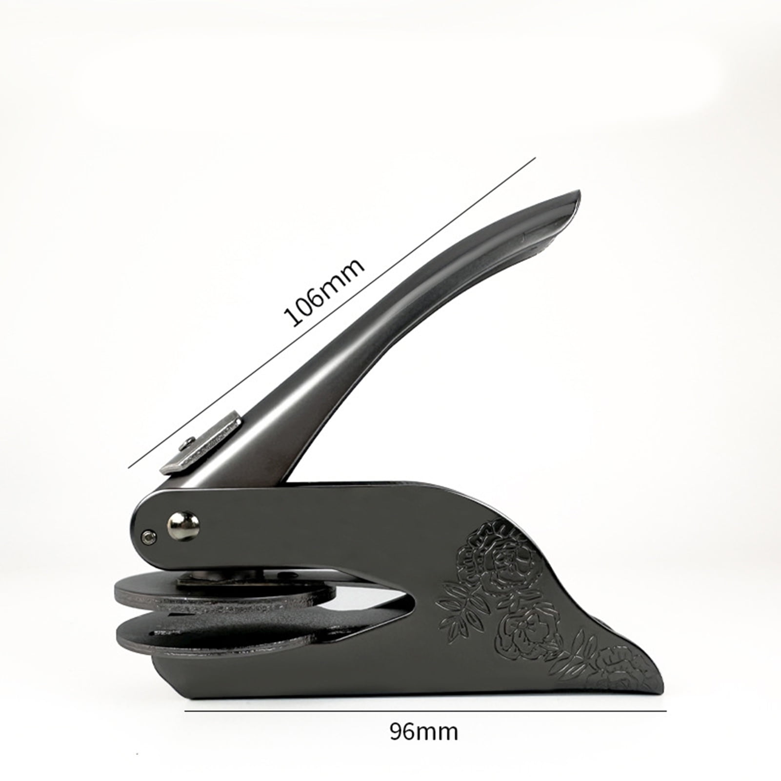 Yesbay Book Embosser Hand Operated Embosser Stamp Stainless Steel Embossing Tool for Paper Cardboard Leather DIY Craft