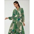 thumbnail image 5 of Printed Long Sleeve Viscose Maxi Dress, 5 of 6
