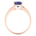 thumbnail image 4 of Solitaire Engagement Ring for Women - 2ct Simulated Tanzanite in 14K Rose Gold Promise Ring, 4 of 6