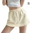 thumbnail image 3 of Pantalones cortos Sonducket para mujer Casual Cordón Mini A-line Moda Verano Beige Leche, 3 of 6