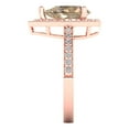 thumbnail image 3 of 2.36 ct Pear Cut Yellow Moissanite with Simulated Diamond Halo Accents 14K Rose Gold Womens Engagement Ring, 3 of 5