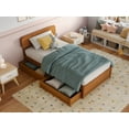 thumbnail image 4 of AFI Capri Twin Wood Platform Bed with Panel Footboard and Storage Drawers, Light Toffee, 4 of 16