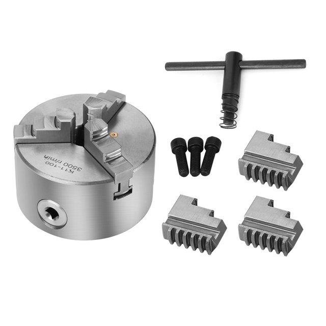 4inch 3-Jaw Self Centering Metal Lathe Chuck With Extra Jaws Turning Machine Accessories