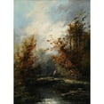 thumbnail image 3 of Auguste Rigon 19x24 Black Modern Framed Museum Art Print Titled - Landscape with Rivers and Peasant, 3 of 5